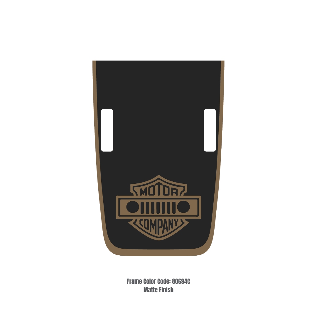 Hood Decal/Sticker – MOTOR COMPANYStyle Kit – for JL/JLU/JT/4XE Rubicon Hood – Made in Canada