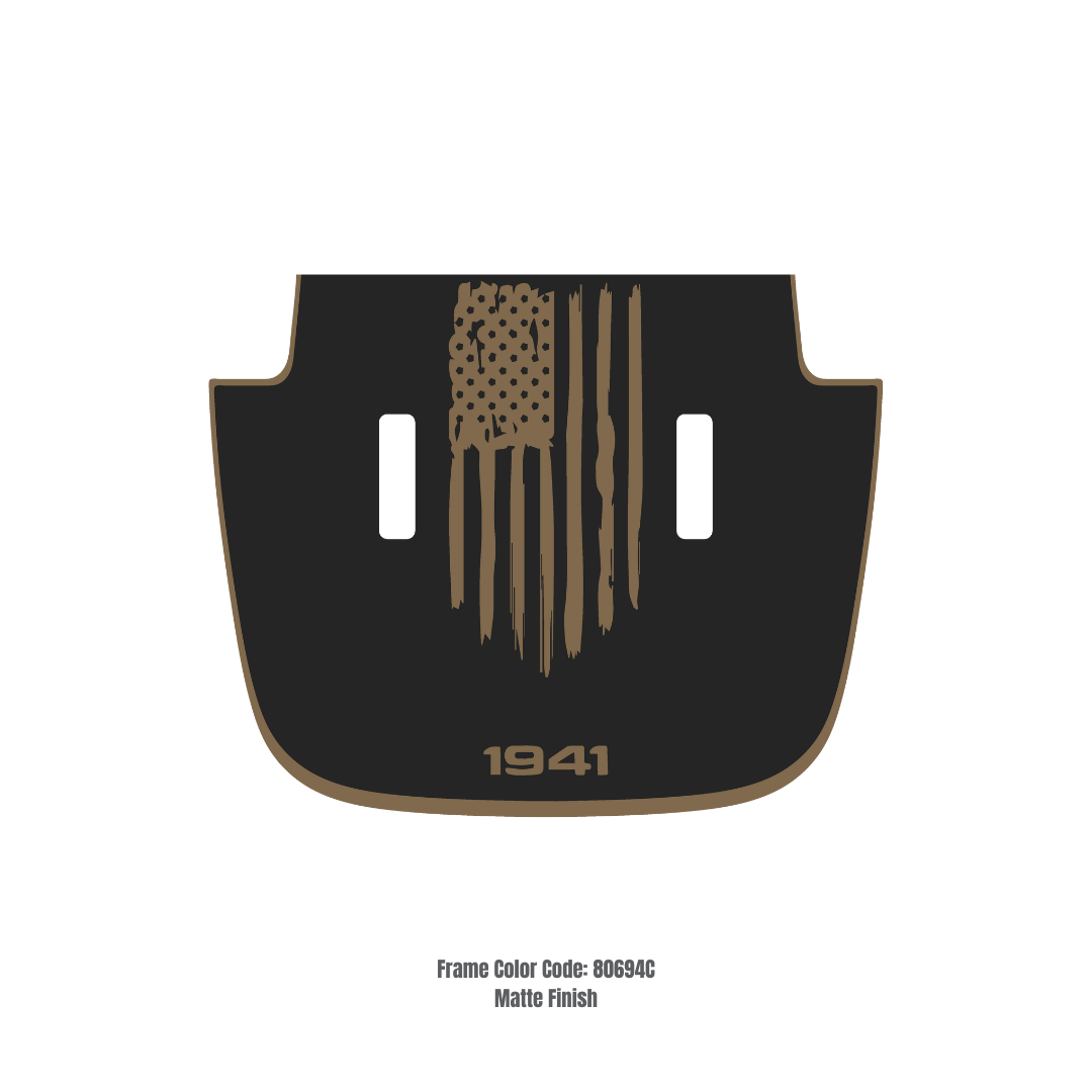 Hood Decal/Sticker - America 1941 Style Kit – for JL/JLU/JT/4XE Sahara Hood – Made in Canada