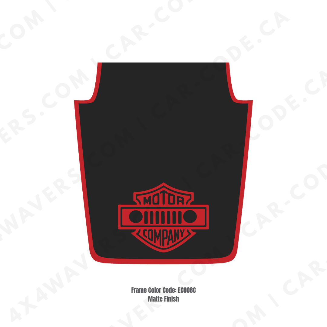 Decal Sticker Kit for JK Hood MOTOR COMPANY Style – Vinyl Car Decals for Jeep Wrangler Models – Made in Canada Compatible with JK 2007 - 2018