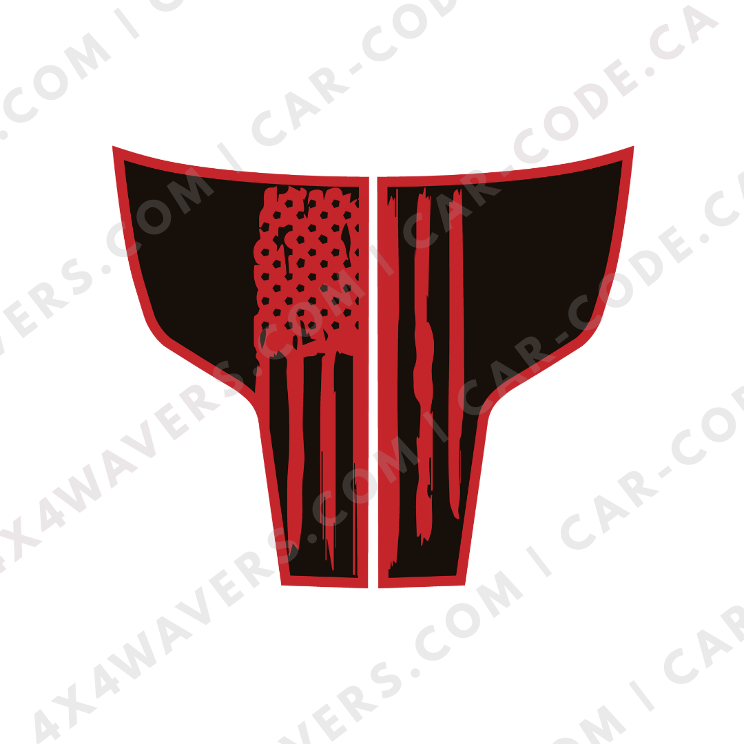 Hood Panel Decal/Sticker - USA flag Graphic Kit - For Ram 1500 2009-2018 Rebel - Premium Vinyl