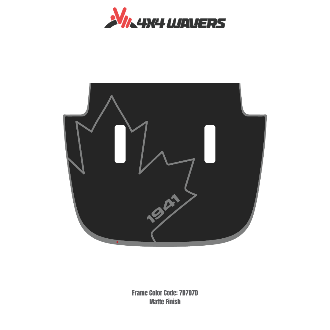 CANADA 1941 Decal Sticker Kit for JL SAHARA Hood – Vinyl Car Decals for Jeep Wrangler Models – Made in Canada - Compatible with JL 2018 - 2025