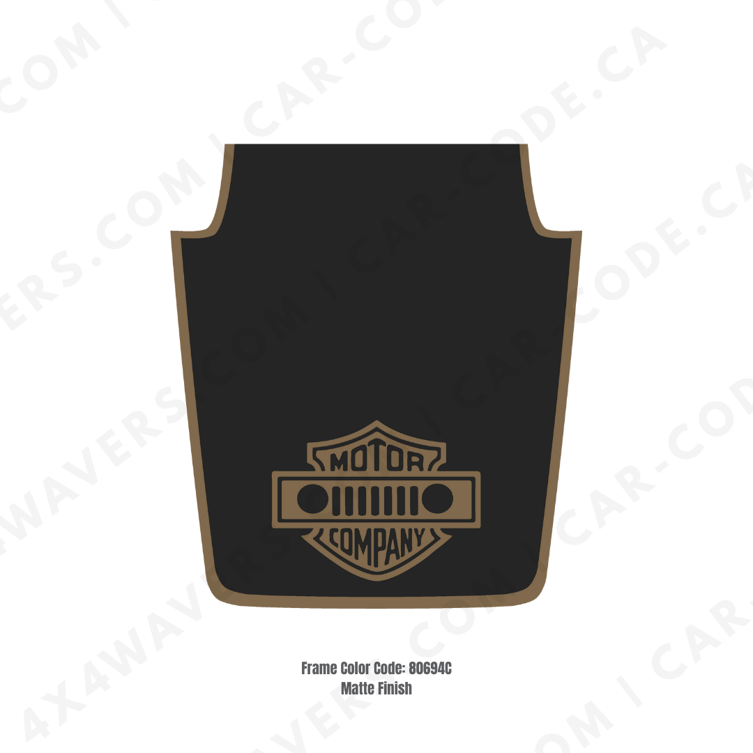 Decal Sticker Kit for JK Hood MOTOR COMPANY Style – Vinyl Car Decals for Jeep Wrangler Models – Made in Canada Compatible with JK 2007 - 2018