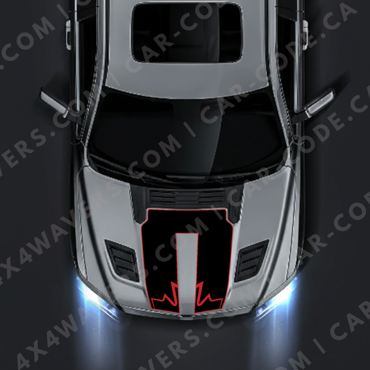 Hood Panel Decal/Sticker - Canada Style Graphic Kit - For Ram 1500 2019-2025 Rebel - Premium Vinyl