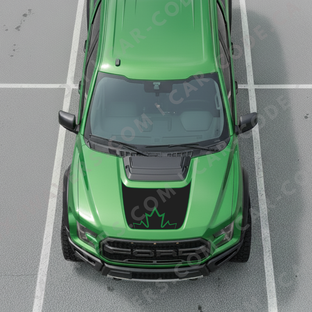 Hood Panel Decal/Sticker - Maple Edge - For Ford F-150 Raptor 2017-2025 - Matte Printed 3M or Avery Cut-Vinyl