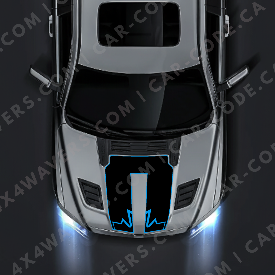Hood Panel Decal/Sticker - Canada Style Graphic Kit - For Ram 1500 2019-2025 Rebel - Premium Vinyl