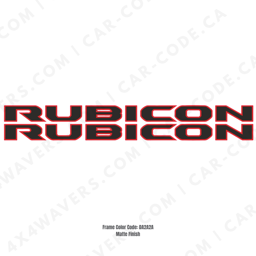 Rubicon Style Decal Sticker Kit for Hood Sides – Vinyl Car Decals for Jeep Wrangler Models – 2x Rubicon Decals – Made in Canada