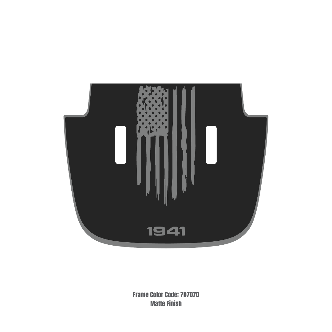 Hood Decal/Sticker - America 1941 Style Kit – for JL/JLU/JT/4XE Sahara Hood – Made in Canada
