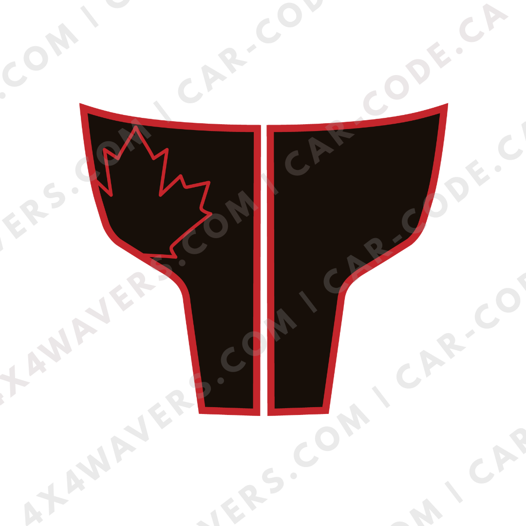 Hood Panel Decal/Sticker - Maple Leaf Graphic Kit - For Ram 1500 2009-2018 Rebel - Premium Vinyl