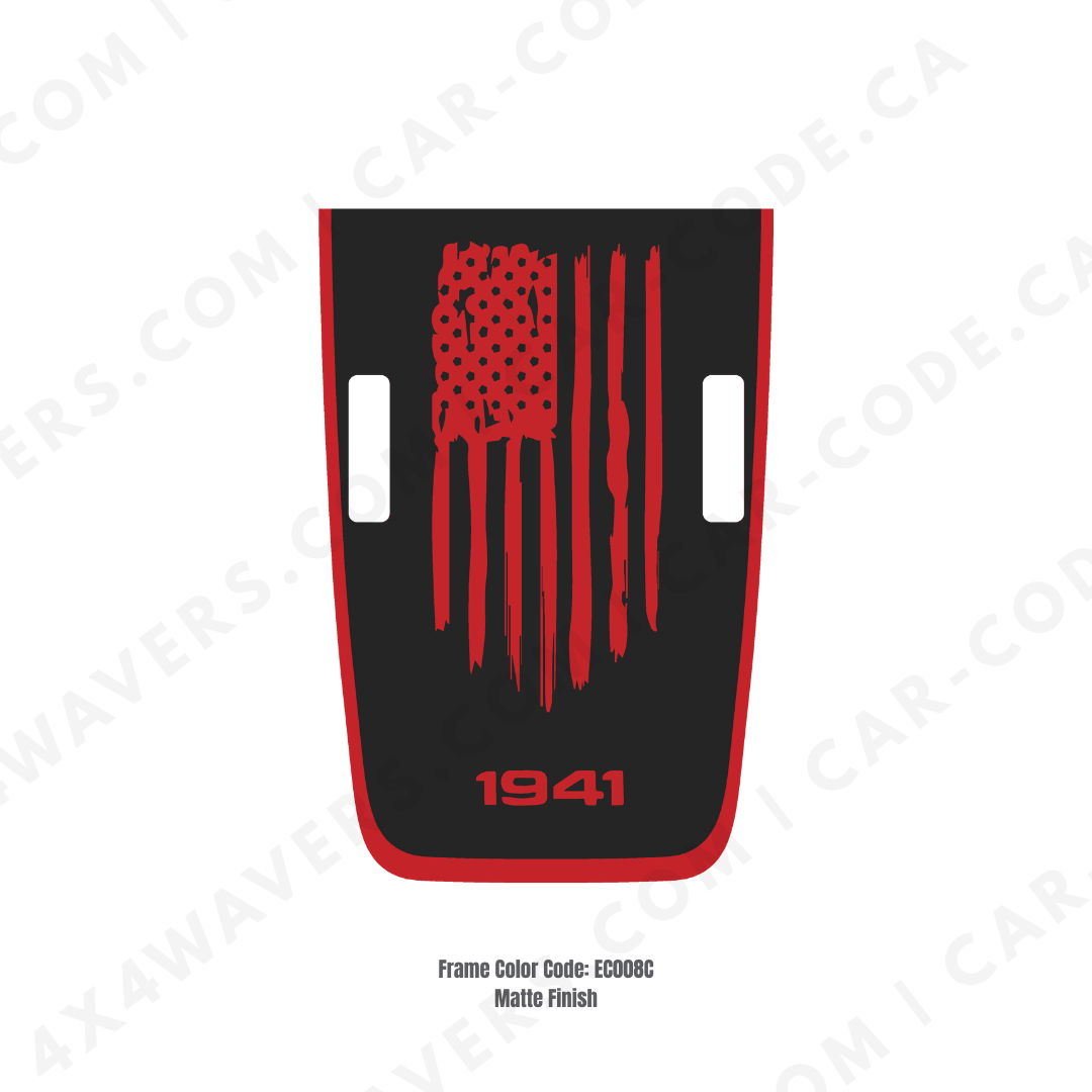 AMERICA 1941 Decal Sticker Kit for JL Rubicon Hood – Vinyl Car Decals for Jeep Wrangler Models – Made in Canada - Compatible with JL 2018 - 2025