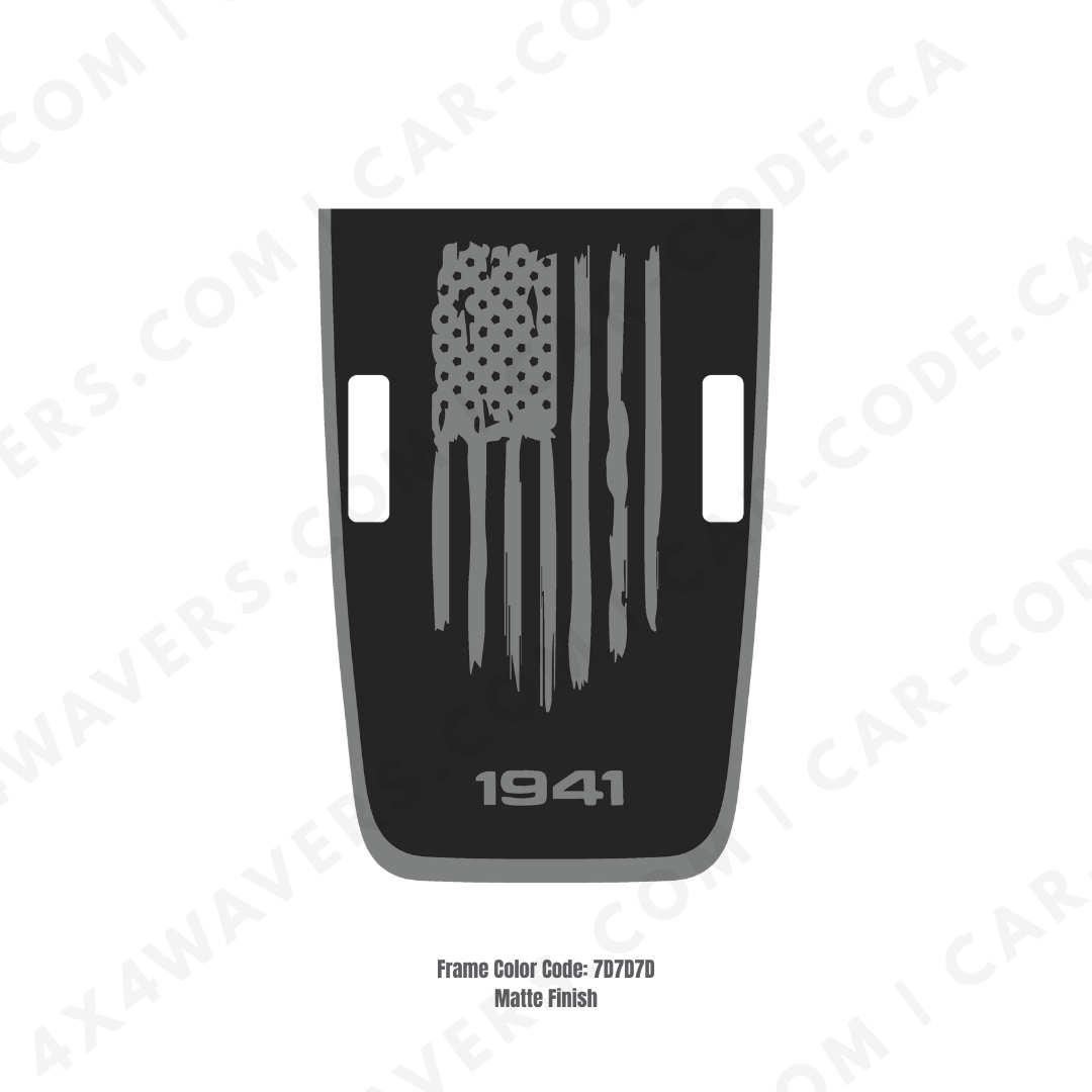 AMERICA 1941 Decal Sticker Kit for JL Rubicon Hood – Vinyl Car Decals for Jeep Wrangler Models – Made in Canada - Compatible with JL 2018 - 2025