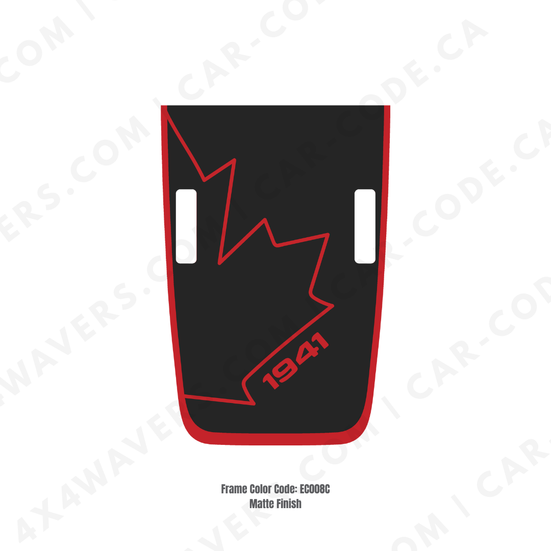 CANADA 1941 Decal Sticker Kit for JL Rubicon Hood – Vinyl Car Decals for Jeep Wrangler Models – Made in Canada - Compatible with JL 2018 - 2025