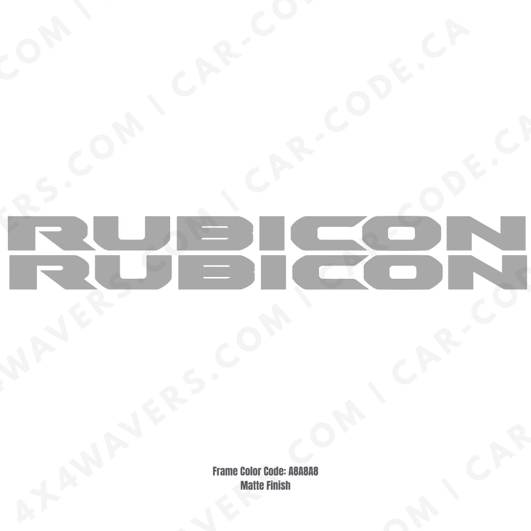 Rubicon Style Decal Sticker Kit for Hood Sides – Vinyl Car Decals for Jeep Wrangler Models – 2x Rubicon Decals – Made in Canada