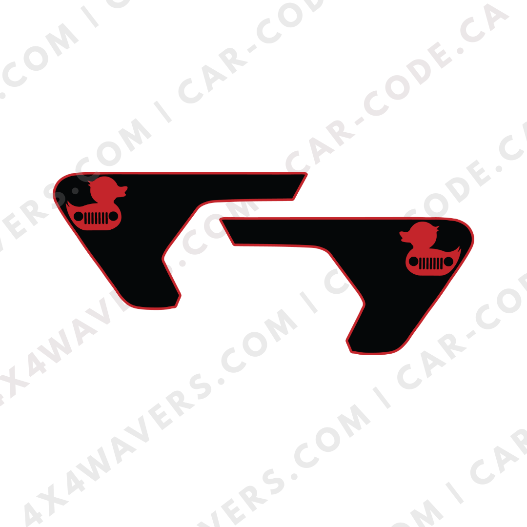 Fender Insert Decal/Sticker - Duck Graphic Kit - For Jeep Wrangler/Gladiator JL/JLU/JT 2018+ - Premium Vinyl