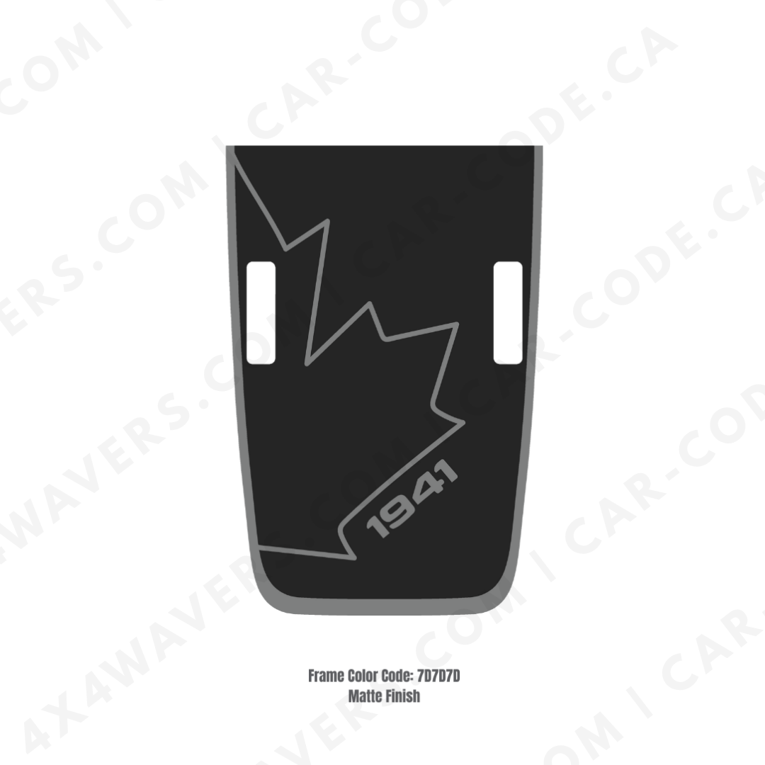 CANADA 1941 Decal Sticker Kit for JL Rubicon Hood – Vinyl Car Decals for Jeep Wrangler Models – Made in Canada - Compatible with JL 2018 - 2025