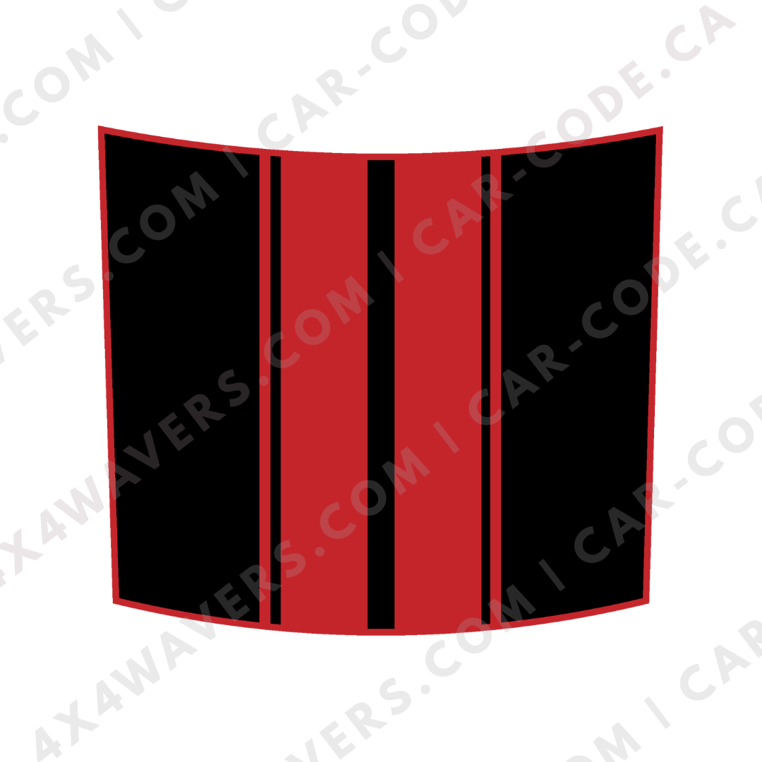 Hood Panel Decal/Sticker - Racing Stripes Graphic Kit - For Land Rover Defender 2020-2024 - Premium Vinyl