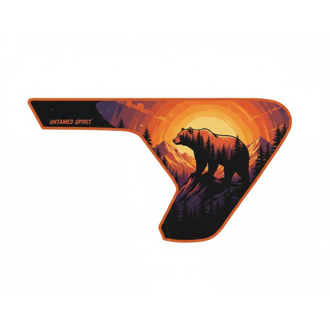 Fender Insert Decal/Sticker - Bear Graphic Kit - For Jeep Wrangler/Gladiator JL/JLU/JT 2018+ - Premium Vinyl