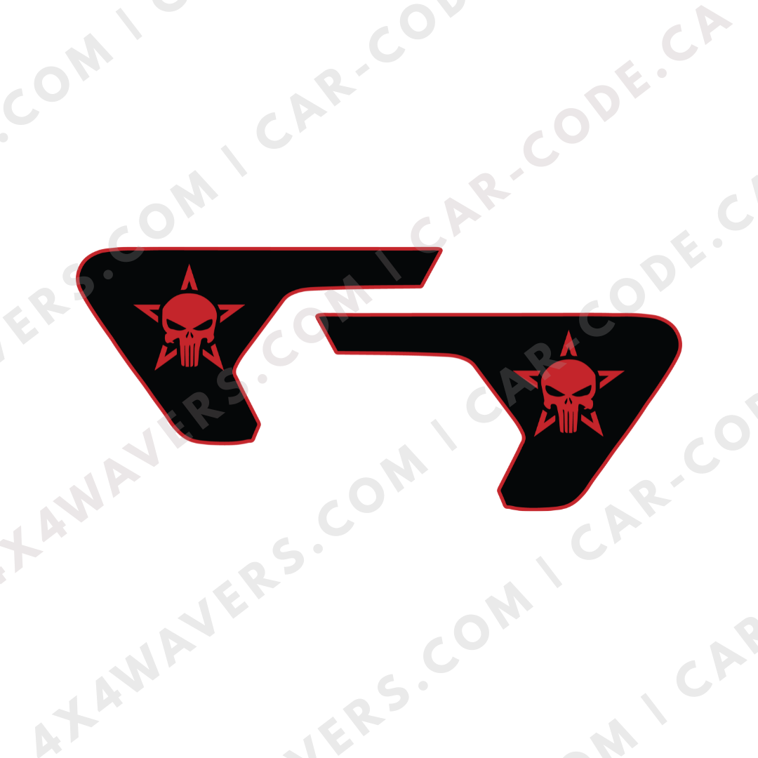 Fender Insert Decal/Sticker - Star Graphic Kit - For Jeep Wrangler/Gladiator JL/JLU/JT 2018+ - Premium Vinyl