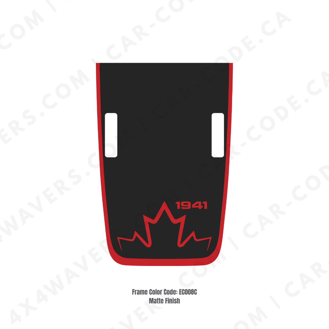 CANADA 1941 Decal Sticker Kit for JL Rubicon Hood – Vinyl Car Decals for Jeep Wrangler Models – Made in Canada - Compatible with JL 2018 - 2025