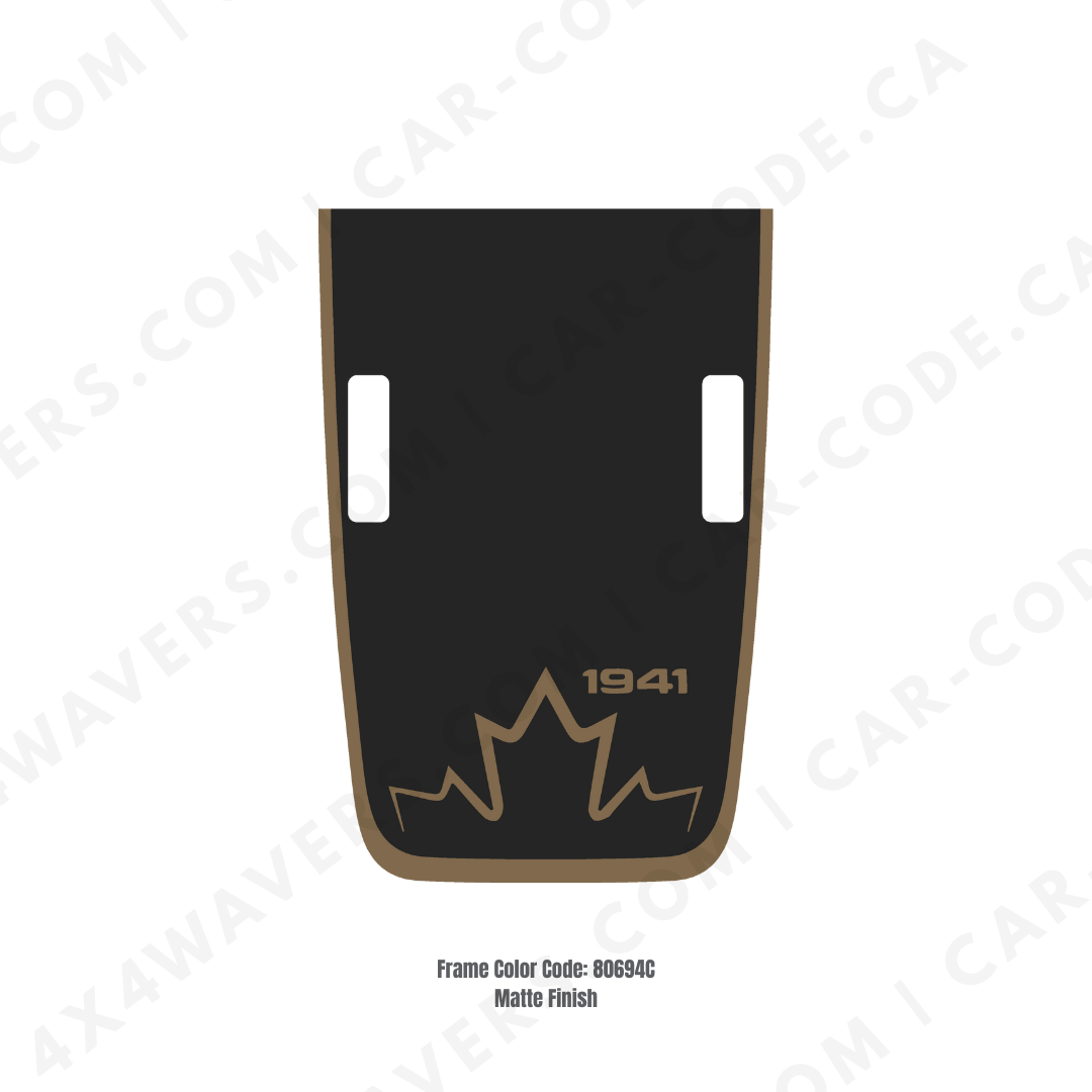 CANADA 1941 Decal Sticker Kit for JL Rubicon Hood – Vinyl Car Decals for Jeep Wrangler Models – Made in Canada - Compatible with JL 2018 - 2025