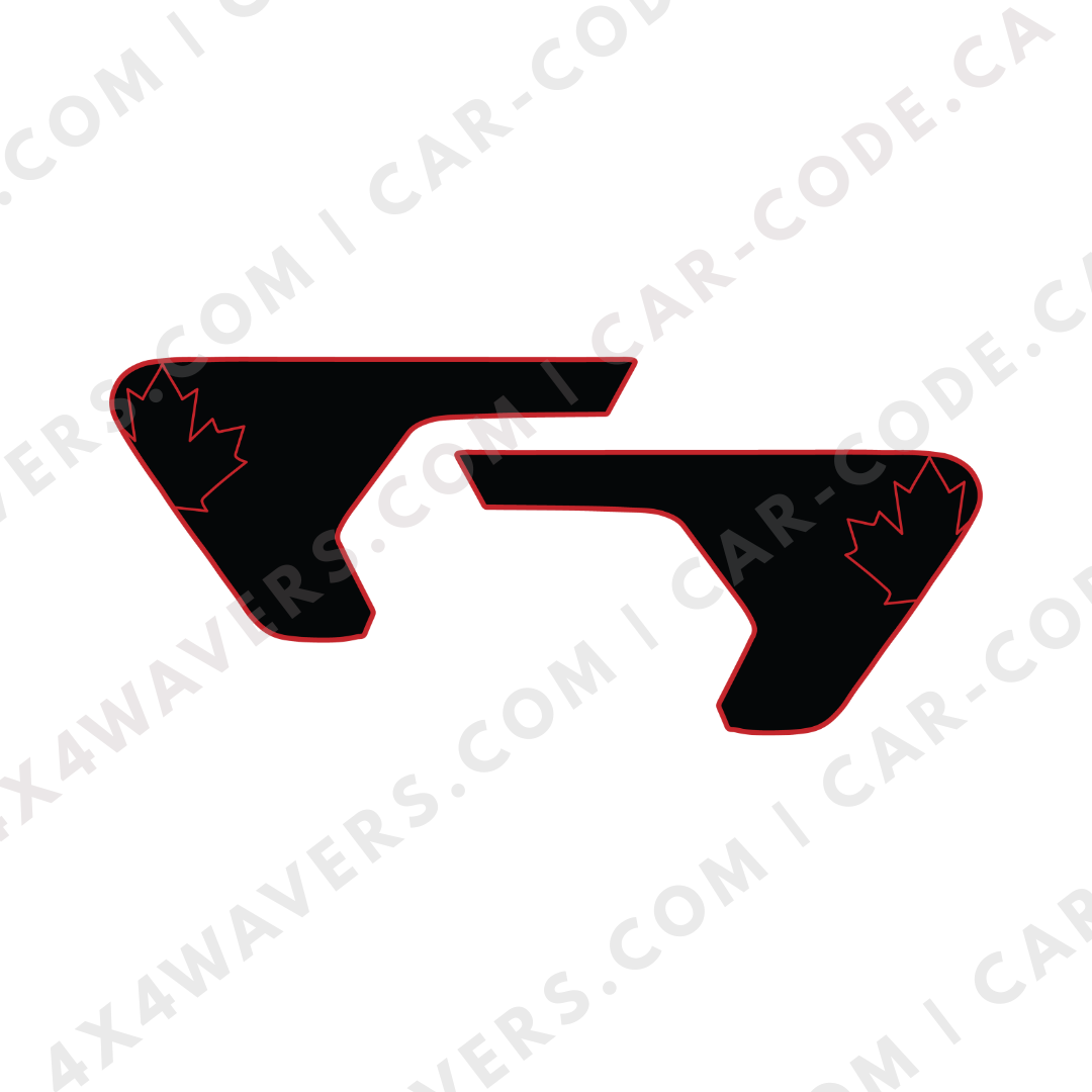Fender Insert Decal/Sticker - Maple Leaf Graphic Kit - For Jeep Wrangler/Gladiator JL/JLU/JT 2018+ - Premium Vinyl