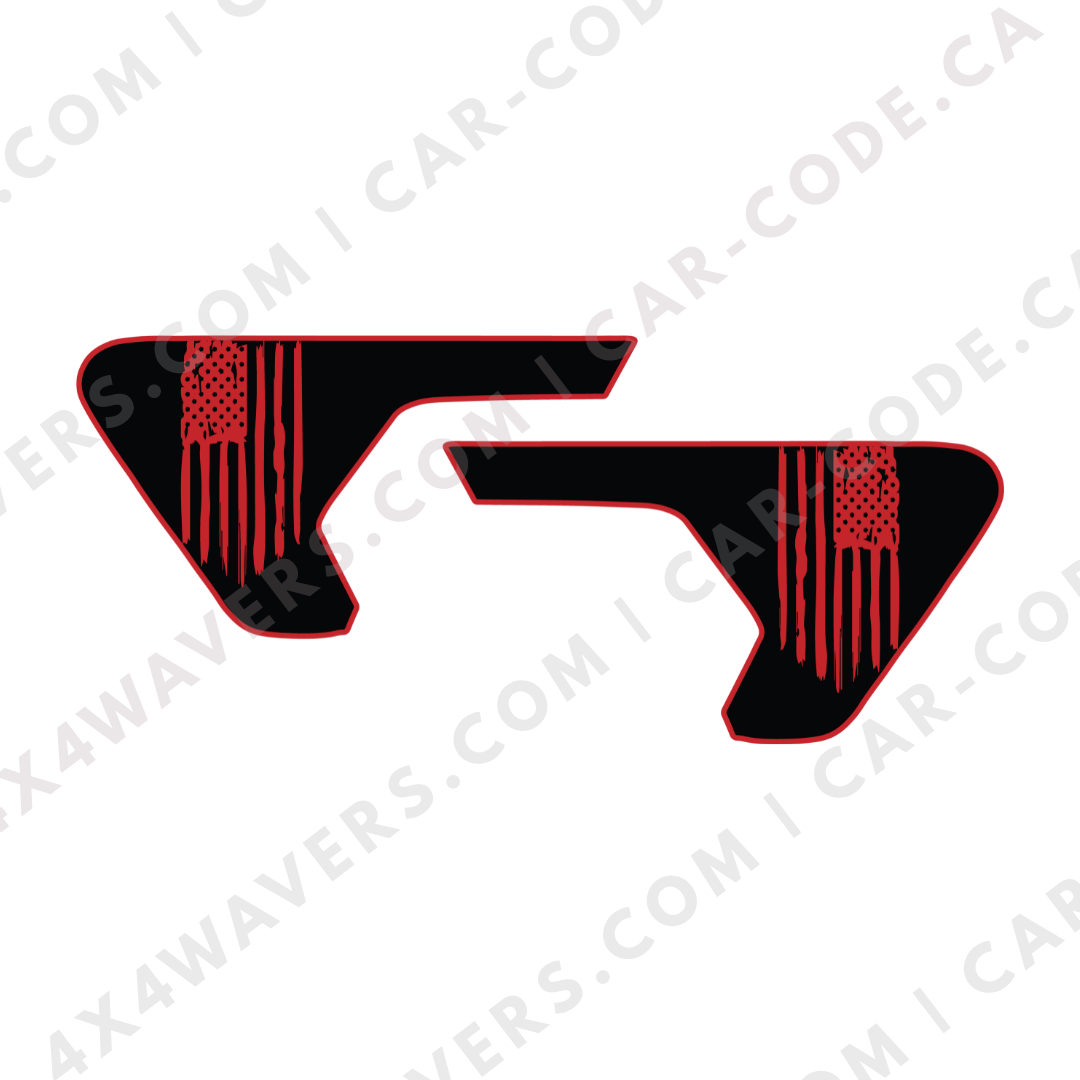 Fender Insert Decal/Sticker - USA Graphic Kit - For Jeep Wrangler/Gladiator JL/JLU/JT 2018+ - Premium Vinyl