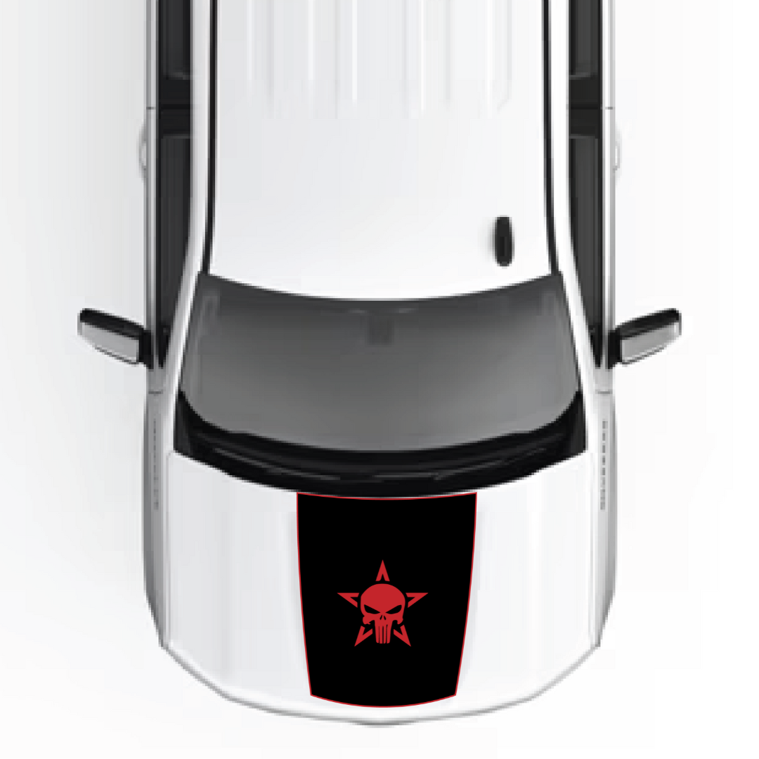 Hood Panel Decal/Sticker - Star Style Graphic Kit - For Chevrolet Silverado 2019-2024 - Premium Vinyl