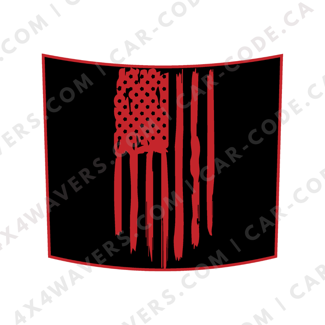 Hood Panel Decal/Sticker - USA Flag Graphic Kit - For Land Rover Defender 2020-2024 - Premium Vinyl