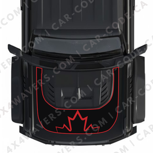 Hood Panel Decal/Sticker - Canada Style Graphic Kit - Ford Bronco Raptor 2021-2024 - Premium Vinyl