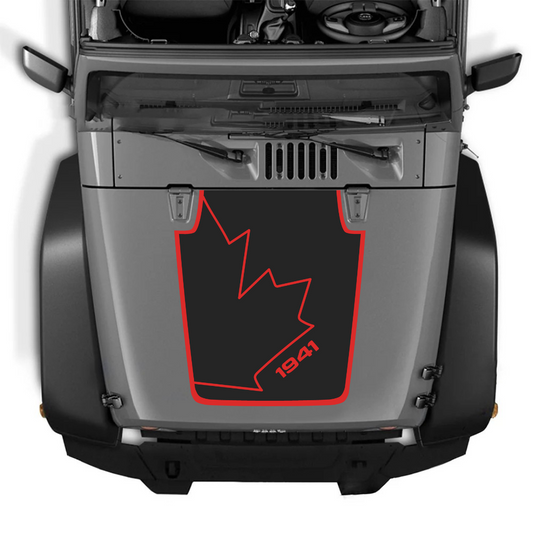 Hood Decal/Sticker - CANADA Style Kit – for JK 2007-2018  – Made in Canada
