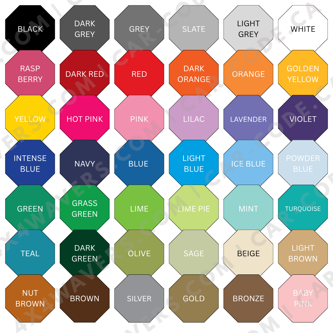 Hood Sides Decal/Sticker - SAHARA Style Kit  – for Jeep Wrangler Models – Made in Canada