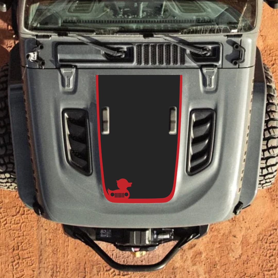 Hood Decal/Sticker – for JL/JLU/JT/4XE Rubicon Hood – Made in Canada