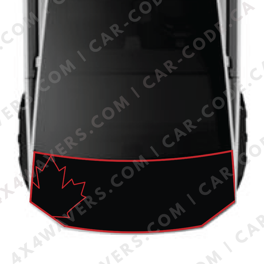 Hood Panel Decal/Sticker - Canada Leaf Graphic Kit - For Tesla Cybertruck - Premium Vinyl