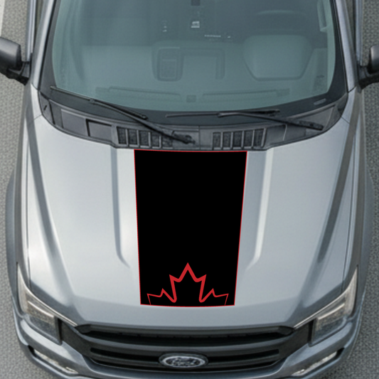 Hood Panel Decal/Sticker - Canada Style Graphic Kit - For Ford F-150 2017-2026 - Premium Vinyl