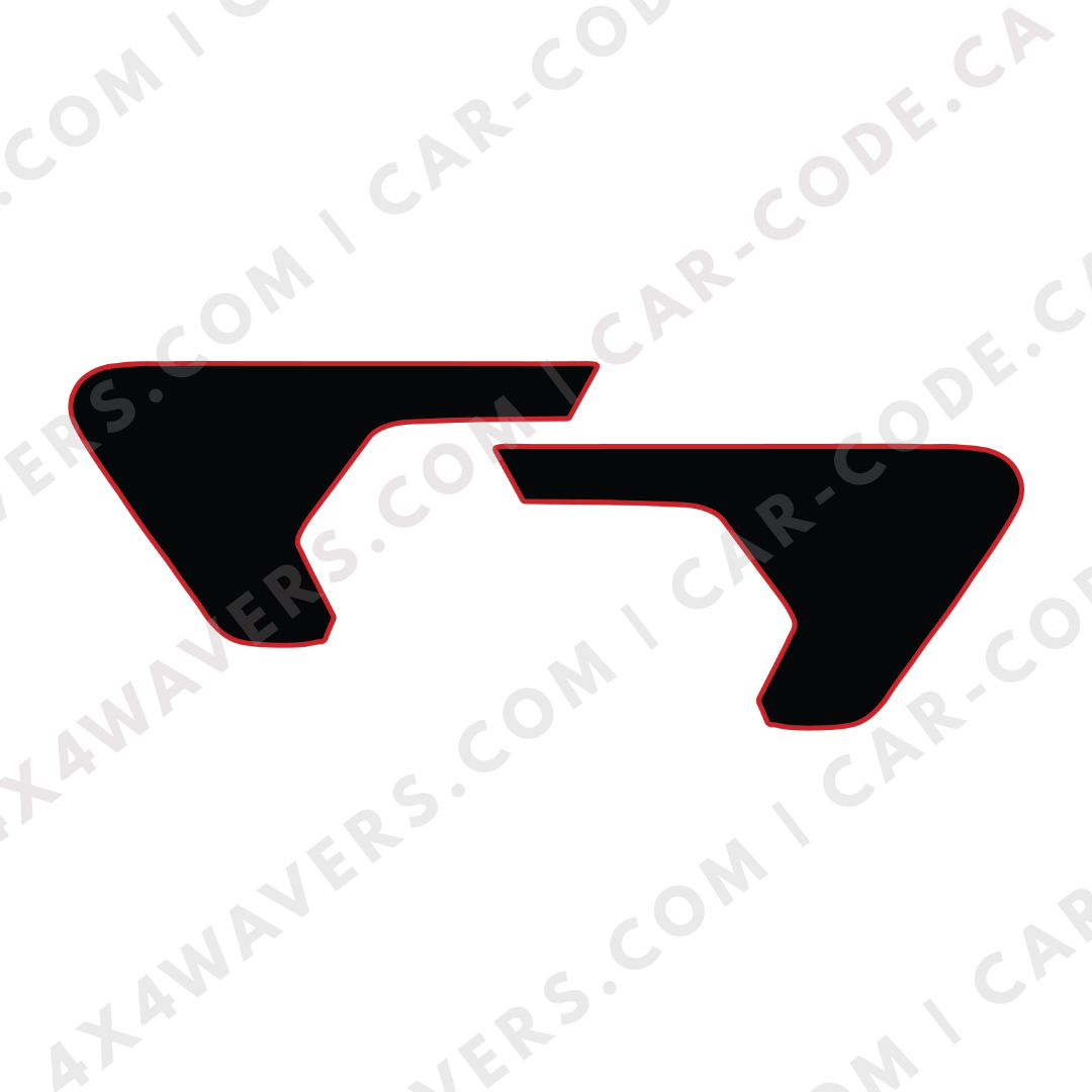 Fender Insert Decal/Sticker - Plain Graphic Kit - For Jeep Wrangler/Gladiator JL/JLU/JT 2018+ - Premium Vinyl