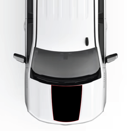 Hood Panel Decal/Sticker - Plain Style Graphic Kit - For Chevrolet Silverado 2019-2024 - Premium Vinyl