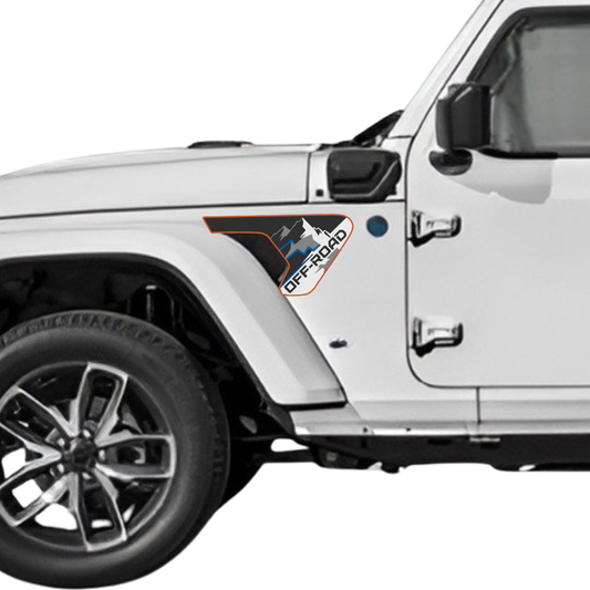 Fender Insert Decal/Sticker - OFFroad Graphic Kit - For Jeep Wrangler/Gladiator JL/JLU/JT 2018+ - Premium Vinyl