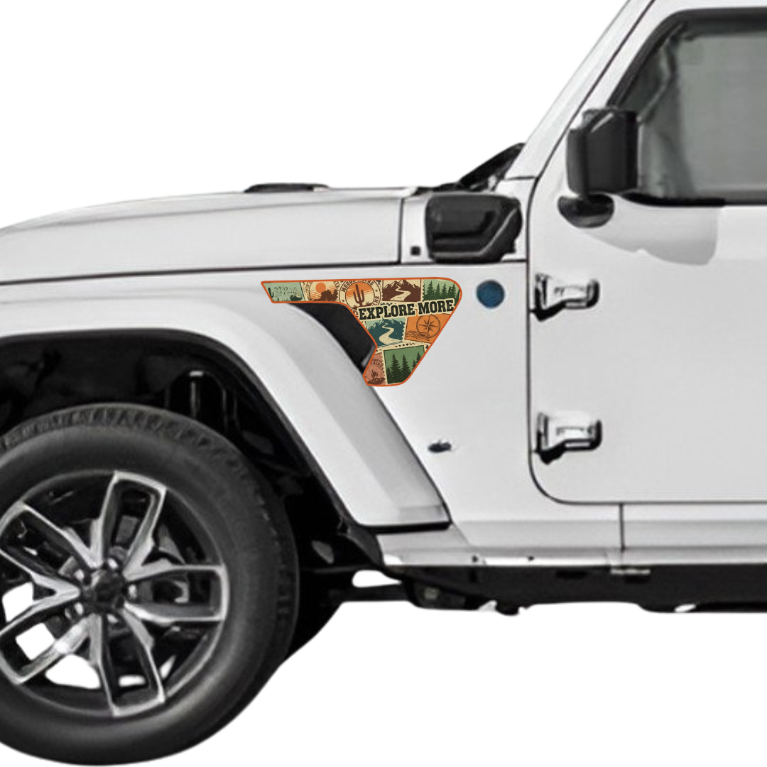 Fender Insert Decal/Sticker - Country Graphic Kit - For Jeep Wrangler/Gladiator JL/JLU/JT 2018+ - Premium Vinyl
