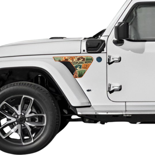 Fender Insert Decal/Sticker - Country Graphic Kit - For Jeep Wrangler/Gladiator JL/JLU/JT 2018+ - Premium Vinyl