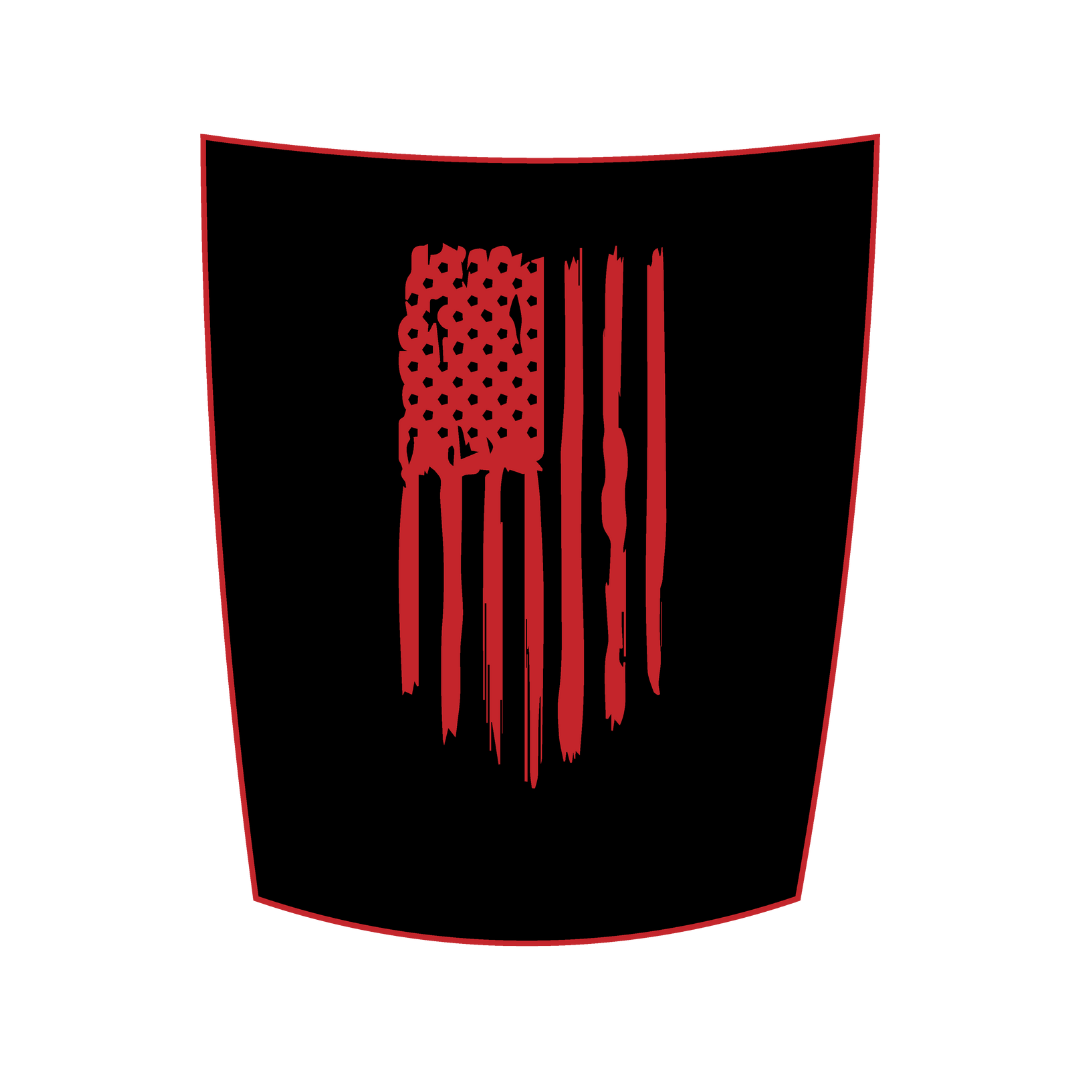 Hood Panel Decal/Sticker - USA Flag Graphic Kit - For Chevrolet Silverado 2019-2024 - Premium Vinyl