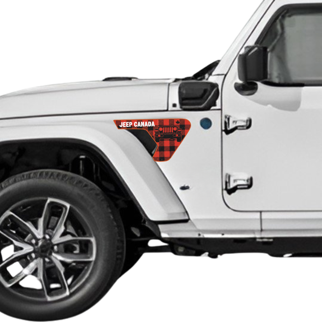 Fender Insert Decal/Sticker - Truly Canadian Graphic Kit - For Jeep Wrangler/Gladiator JL/JLU/JT 2018+ - Premium Vinyl