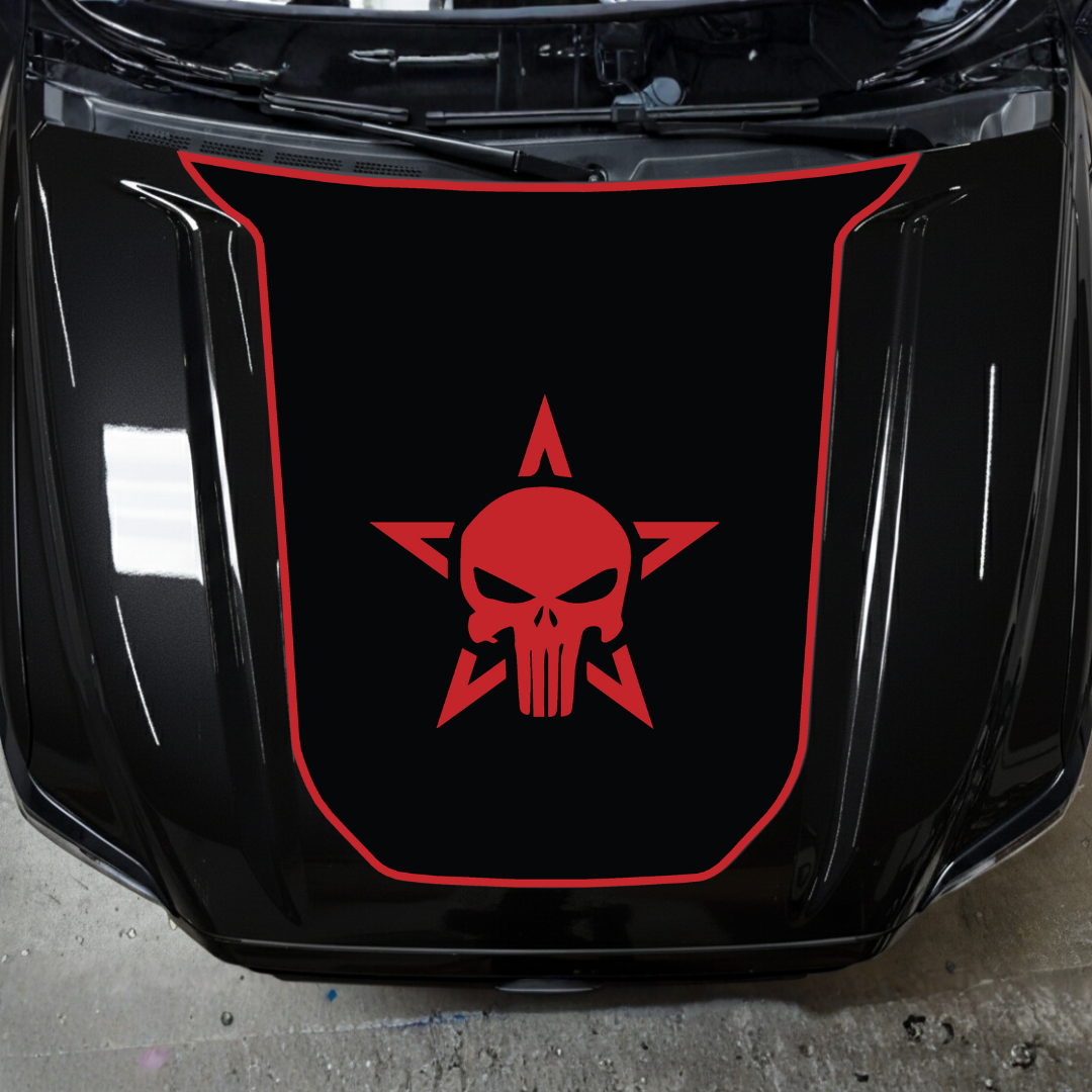 Hood Panel Decal/Sticker - Star Style Graphic Kit - For Toyota Tacoma 2016-2023 - Premium Vinyl