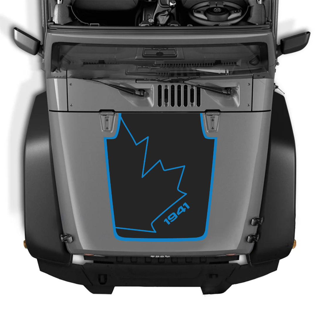 Hood Decal/Sticker - CANADA Style Kit – for JK 2007-2018  – Made in Canada