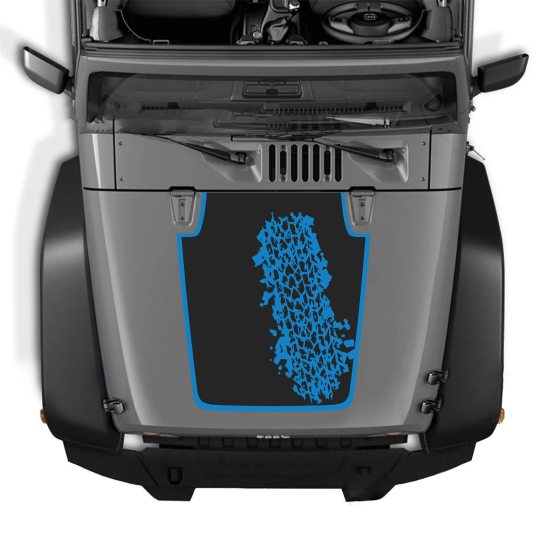 Hood Decal/Sticker - MUD Style Kit - for Jeep Wrangler JK/JKU – Made in Canada