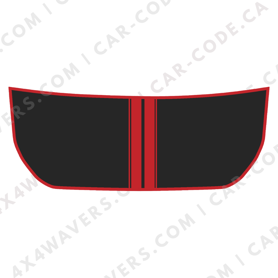 Hood Panel Decal/Sticker - Racing Stripes Graphic Kit - For Ford Bronco 2021-2024 - Premium Vinyl
