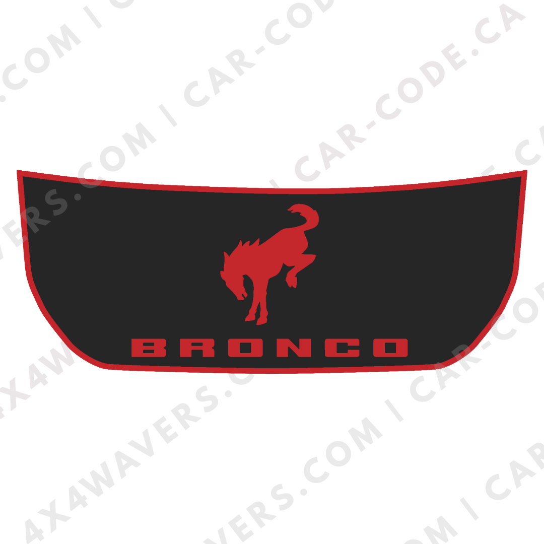 Hood Panel Decal/Sticker - Wild Horse Style Graphic Kit - For Ford Bronco 2021-2024 - Premium Vinyl