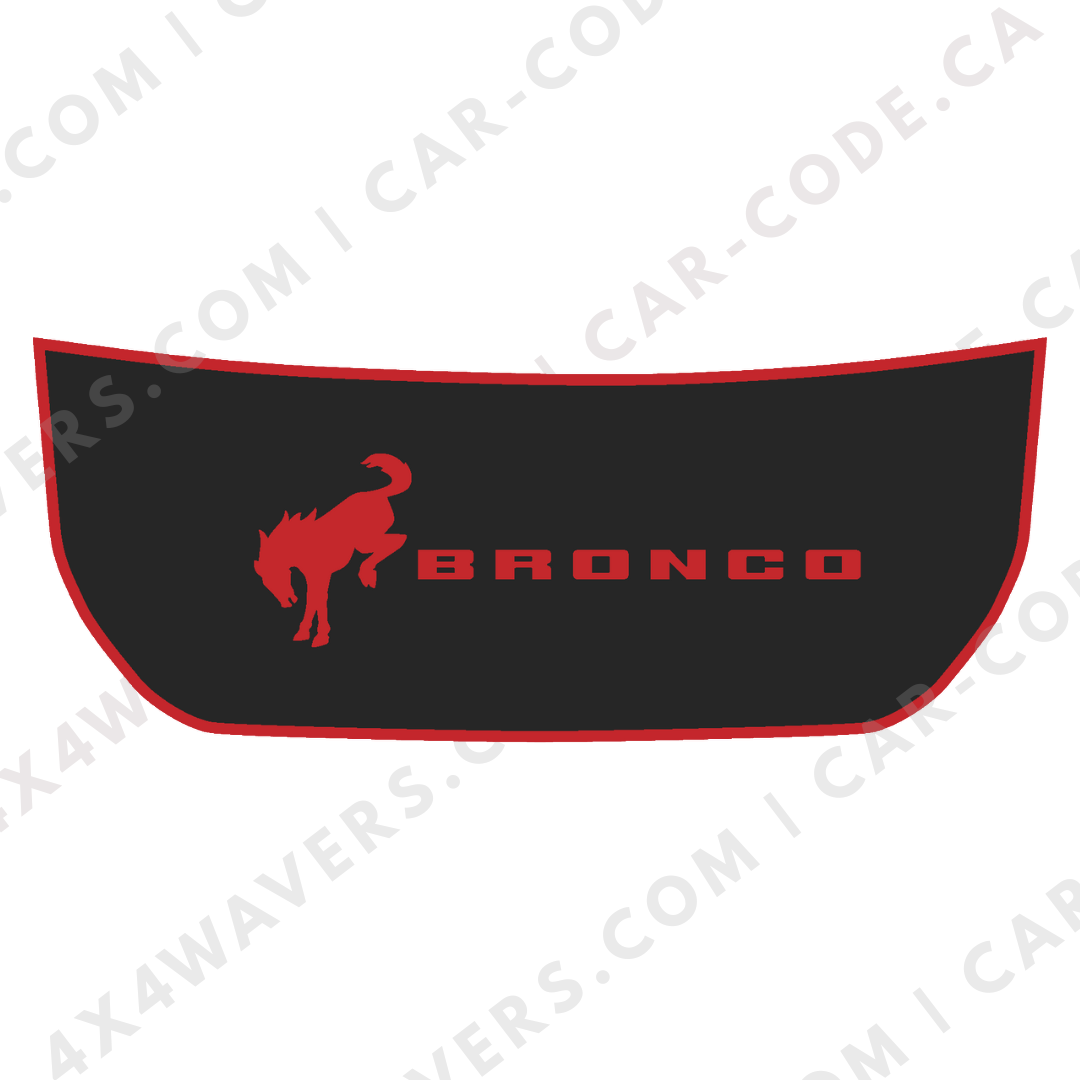 Hood Panel Decal/Sticker - Wild Horse 2 Graphic Kit - For Ford Bronco 2021-2024 - Premium Vinyl