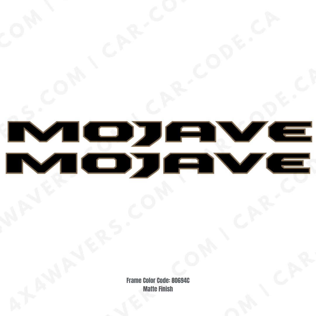 Decal Sticker Kit for Hood Sides – Mojave Style Vinyl Car Decals compatible with Jeep Wrangler Models –2xDecals – Made in Canada
