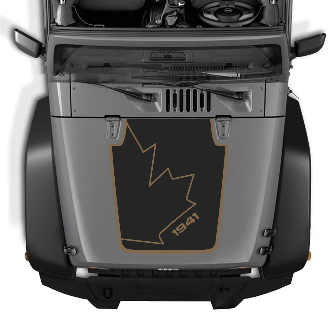 Hood Decal/Sticker - CANADA Style Kit – for JK 2007-2018  – Made in Canada