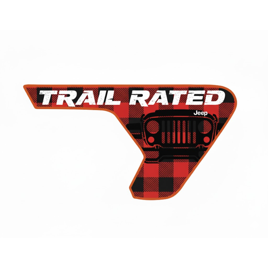 Fender Insert Decal/Sticker - Trail Rated Graphic Kit - For Jeep Wrangler/Gladiator JL/JLU/JT 2018+ - Premium Vinyl