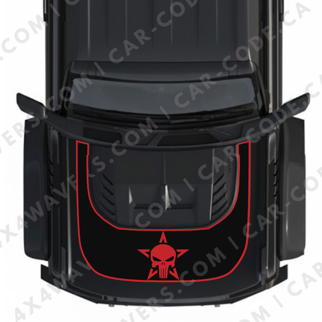 Hood Panel Decal/Sticker - Star Style Graphic Kit - For Ford Bronco Raptor 2021-2024 - Premium Vinyl